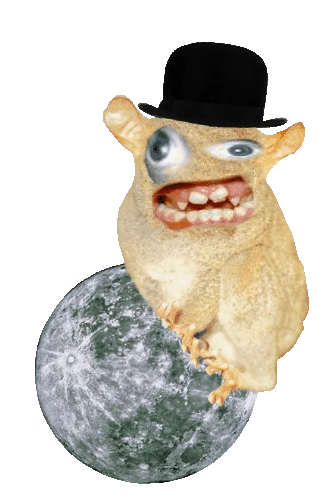 Spong Monkey on the Moon